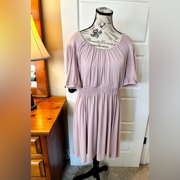 TORRID Jersey Smocked Puff Sleeve Empire Dress w/Pockets Size 2 (18-20) - Picture 3 of 13